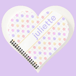  PAARSE ROZE BORD KLEINE BLOEMPATROON NOTITIEBOEK