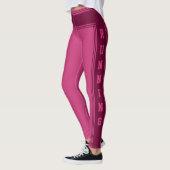 Paarse Roze Broek met Tekst Hardlopen Leggings (Links)