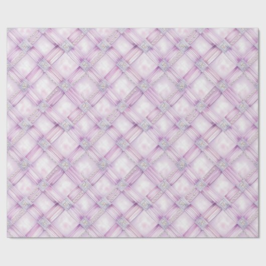 Paarse Roze Bruiloftsdouche Cadeaupapier (Vlak)