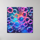 Paarse Roze Bubble Magic Canvas Afdruk (Voorkant)