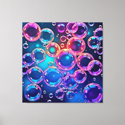 Paarse Roze Bubble Magic Canvas Afdruk (Voorkant)
