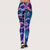 Paarse Roze Bubble Magic Leggings (Achterkant)