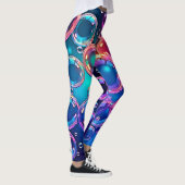 Paarse Roze Bubble Magic Leggings (Rechts)