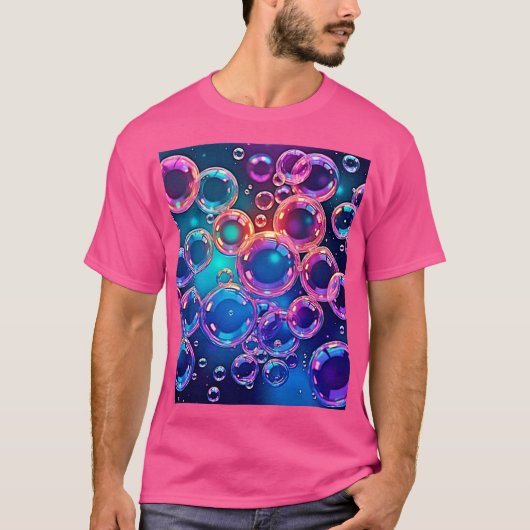 Paarse Roze Bubble Magic T-shirt (Voorkant)