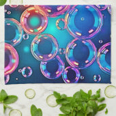 Paarse Roze Bubble Magic Theedoek (Gevouwen)