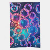 Paarse Roze Bubble Magic Theedoek (Verticaal)