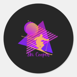 Paarse Roze Colorado Skiën Cooper Leadville C Ronde Sticker