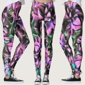 Paarse roze corn Husk Flowers 2190 Leggings