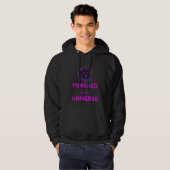 *~* Paarse Roze Crystal Sphere Mannen Zwart Hoodie (Voorkant volledig)