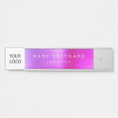 Paarse Roze Custom Logo Executive Business Deurbordje (Voorkant)