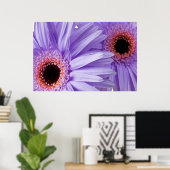 Paarse roze Daisy Gepersonaliseerd Sjabloon Poster (Thuiskantoor)