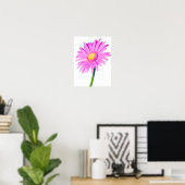 Paarse roze Daisy Gepersonaliseerd Sjabloon Poster (Thuiskantoor)