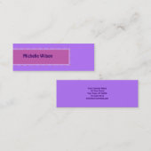 Paarse roze depot mini visitekaartje (Voorkant / Achterkant)