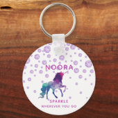 Paarse roze diamanten witte spargel sleutelhanger (Voorkant)