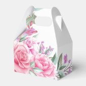 Paarse roze dinosaur Butterfly Girl Baby shower Bedankdoosjes (Achterkant)