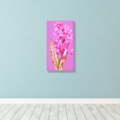 Paarse roze doekdoek canvas afdruk (Insitu (Houten vloer))