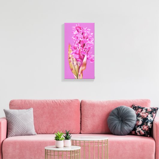 Paarse roze doekdoek canvas afdruk (Insitu (Woonkamer))