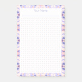 Paarse Roze Dot Raster Lay-out College Planner Post-it® Notes (Voorkant)