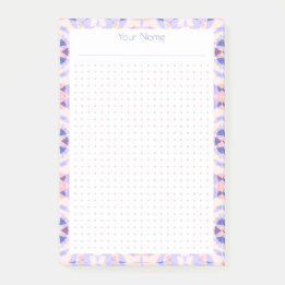 Paarse Roze Dot Raster Lay-out College Planner Post-it® Notes