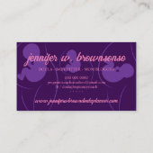 Paarse Roze Doula Geboorte Zwanger Goud Baby Pasge Visitekaartje (Achterkant)