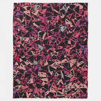 Paarse Roze Driehoek Patroon Fleece Deken