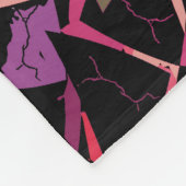 Paarse Roze Driehoek Patroon Fleece Deken (Hoek)