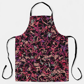 Paarse Roze Driehoek Patroon Schort
