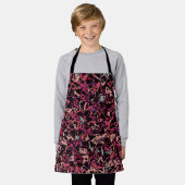 Paarse Roze Driehoek Patroon Schort (Gedragen)