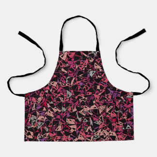 Paarse Roze Driehoek Patroon Schort