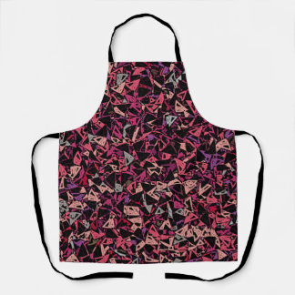 Paarse Roze Driehoek Patroon Schort