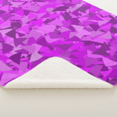 Paarse Roze Driehoek Patroon Sherpa Deken (3/4)