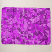 Paarse Roze Driehoek Patroon Sherpa Deken (Voorkant (horizontaal))
