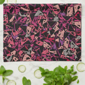 Paarse Roze Driehoek Patroon Theedoek (Gevouwen)