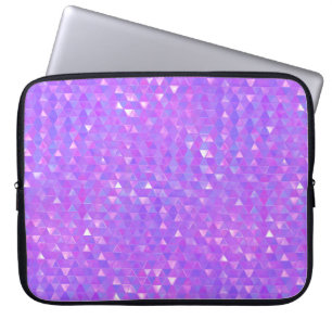 Paarse roze driehoeken Geometrische patronen Laptop Sleeve