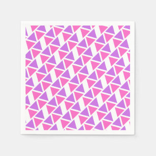 Paarse roze driehoekpatroon servet