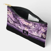 Paarse Roze Edelsteen Modern Monogram Etui (Open)