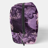 Paarse Roze Edelsteen Modern Monogram Toilettasje (Rechts)