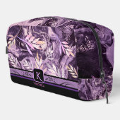 Paarse Roze Edelsteen Modern Monogram Toilettasje (Rechterhoek)