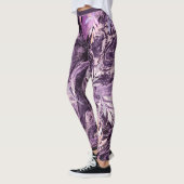 Paarse Roze Edelsteen Vloeibare Kunst Leggings (Links)