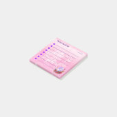  paarse & roze eenhoorn om te doen lijst 3" x 3" post-it® notes (Schuin)