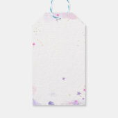 Paarse Roze Eenhoorn Verjaardag Dank u Cadeau Labe Cadeaulabel (Achterkant)