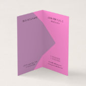 Paarse roze Elegant Moderne Monogrammen Sjabloon Visitekaartje (Binnen)