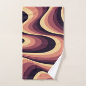 Paarse, roze en beige abstract wervelingsontwerp bad handdoek (Handdoek)