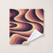 Paarse, roze en beige abstract wervelingsontwerp bad handdoek (Wasdoekje)
