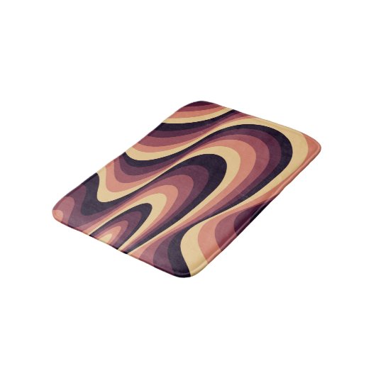 Paarse, roze en beige abstract wervelingsontwerp badmat (Gekanteld)