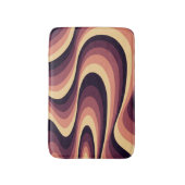 Paarse, roze en beige abstract wervelingsontwerp badmat (Voorkant Verticaal)