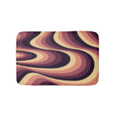 Paarse, roze en beige abstract wervelingsontwerp badmat (Voorkant)