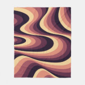 Paarse, roze en beige abstract wervelingsontwerp fleece deken (Voorkant)
