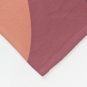 Paarse, roze en beige abstract wervelingsontwerp fleece deken (Hoek)