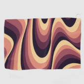 Paarse, roze en beige abstract wervelingsontwerp golfhanddoek (Horizontaal)